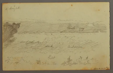 Desenho, Estudos de nuvens, possivelmente 1844