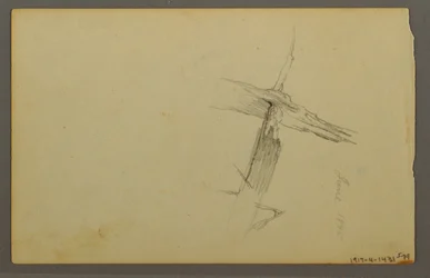 Desenho, Estudo de nuvens, encosta, 1844