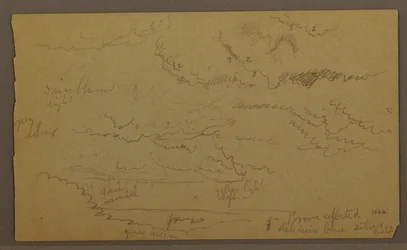 Desenho, Estudo de nuvens, possivelmente 1860