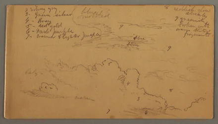 Desenho, Estudo de nuvens, possivelmente 1874