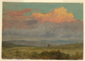 Desenho, Nuvens, Vale do Hudson, Nova Iorque, julho de 1866