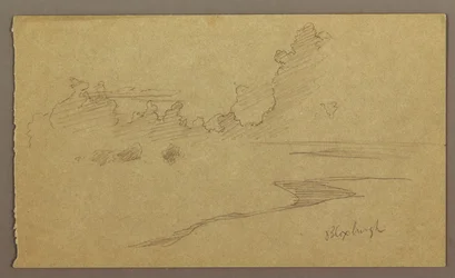 Desenho, Nuvens e Costa, "Bloxburgh", agosto de 1865