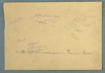 Desenho, Nuvens sobre uma linha do horizonte, 1857