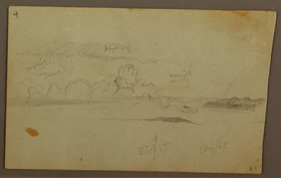 Desenho, Nuvens sobre a cordilheira, 1863