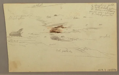 Desenho, Nuvens sobre a cordilheira, 1863