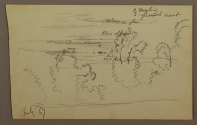 Desenho, Céu nublado, 1867