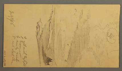 Desenho, Céu nublado sobre as montanhas, 19 de julho de 1866