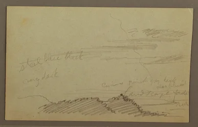Desenho, Céu nublado, possivelmente década de 1860