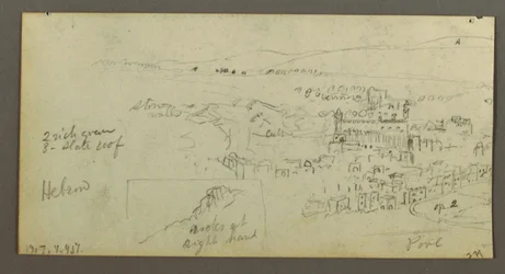 Desenho, Casa abobadada, Casa com escada, fevereiro possivelmente 1868