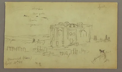 Desenho, Fachada do Parrelorium, 28 de abril de 1868