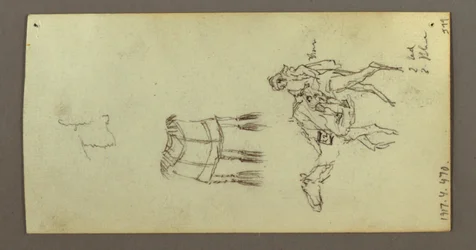 Desenho, Estudos de figuras e camelos, 22 de fevereiro de 1868