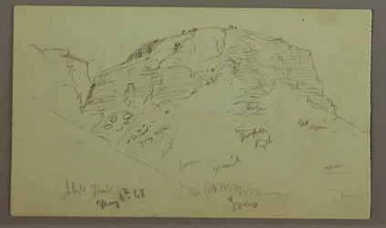 Desenho, Flat Rocky hill, 4 de maio de 1868