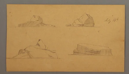 Desenho, Icebergs flutuantes, 16 de julho de 1859