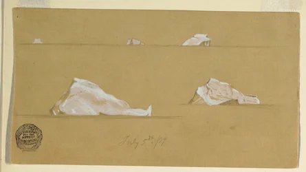 Desenho, Icebergs flutuantes, 5 de julho de 1859