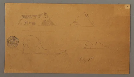 Desenho, Icebergs flutuantes, 7 de julho de 1859