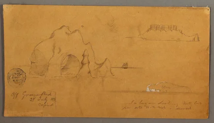 Desenho, Icebergues flutuantes, possivelmente 1859