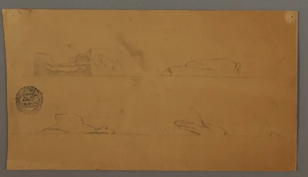 Desenho, Icebergues flutuantes, possivelmente 1859
