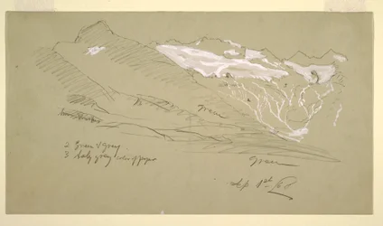 Desenho, Dos Alpes Berneses, Bel Arp, agosto de 1868