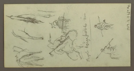 Desenho, Monte de pedras, planície e montanhas, Sun, 19 de fevereiro de 1868