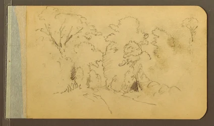 Desenho, Cordilheiras e Montanhas; Verso: Estrada na Floresta, 1889