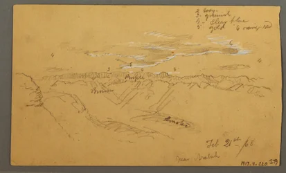 Desenho, Hillside, fevereiro de 1869 