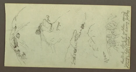 Desenho, Topos de colinas com rochedos, possivelmente 1868