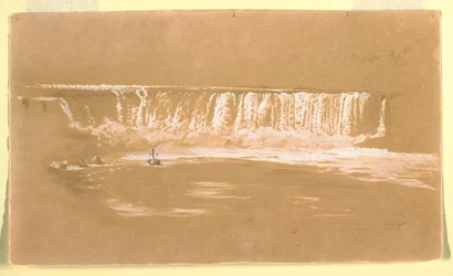 Desenho, Queda em ferradura a partir do Norte, Niágara, setembro de 1858