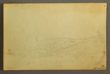 Desenho, Casa no bosque junto a um riacho, abril de 1845