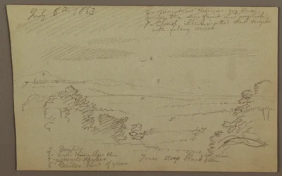 Desenho, Vale do Hudson, 1863