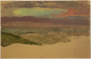 Desenho, Paisagem de Hudson Valley, ca. 1880