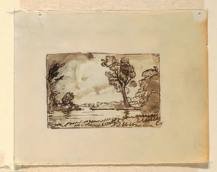 Desenho, Paisagem imaginária com, ca. 1870-73