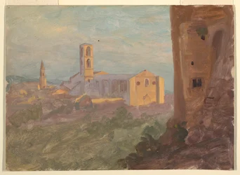 Desenho, Cidade italiana ou suíça, 1868