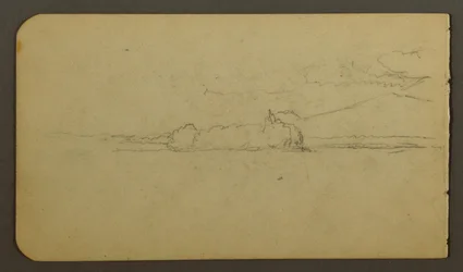 Desenho, Lago com vista para o Monte Katahdin, 1878