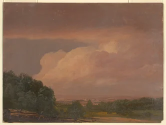 Desenho, Paisagem (possivelmente Vale do Hudson), 1860-70