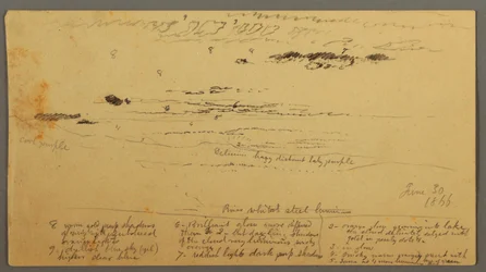 Desenho, Esboço de paisagem, Vale do Hudson, Nova Iorque, 30 de junho de 1866
