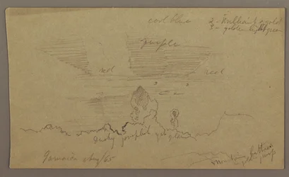 Desenho, Paisagem; Verso: Céu, agosto de 1865