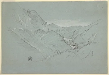 Desenho, Paisagem dos Alpes, agosto-setembro de 1868