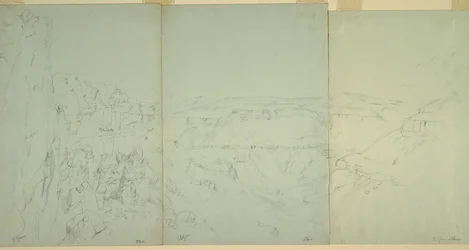 Desenho, Paisagem em El Yeman, 1868