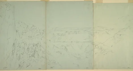 Desenho, Paisagem em El Yeman, 1868