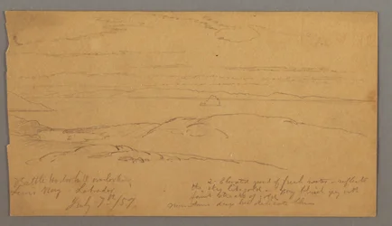Desenho, Louis Bay, Labrador, 7 de julho de 1859
