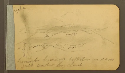 Desenho, Flanco da montanha, 1889