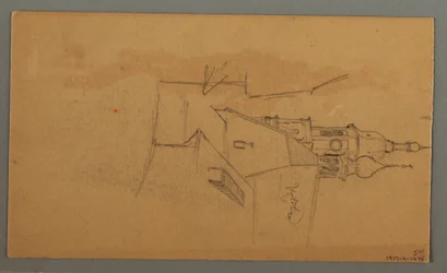 Desenho, Pico da Montanha, Vegetação na Piscina, 1868