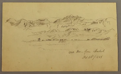 Desenho, Mountain Peaks, 22 de fevereiro de 1868