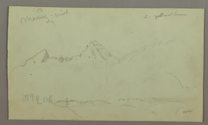 Desenho, Picos de Montanha, possivelmente 1868
