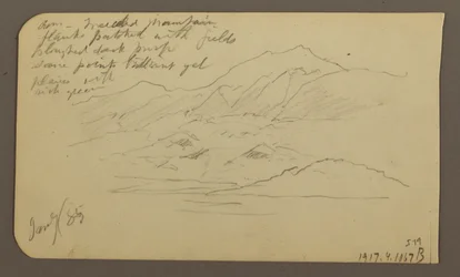 Desenho, Cordilheira, Toluca; Verso: Cordilheira, Toluca, 7 de janeiro de 1885