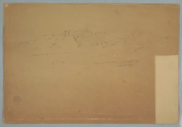 Desenho, Cordilheiras com picos escarpados, perto de Machachi, Equador, 19 de junho de 1857