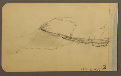 Desenho, Lado da montanha, torre; Verso: Lado da montanha, 1889