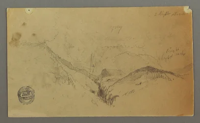 Desenho, Estudo da montanha, possivelmente 1868
