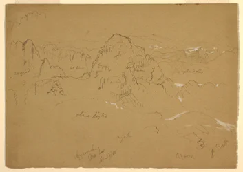 Desenho, Montanha, Wady el-Arabah, 23 de fevereiro de 1868