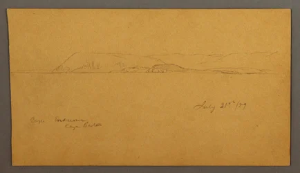 Desenho, Costa montanhosa, 21 de julho de 1859
